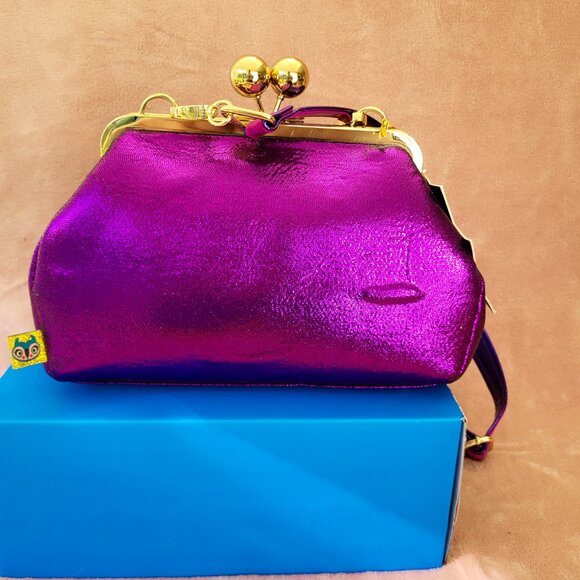NWT! Irregular Choice Velvet Sequin Metallic Purple Unicorn Purse - Picture 7 of 9